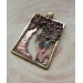Copper and brass filigree necklace with labradorites