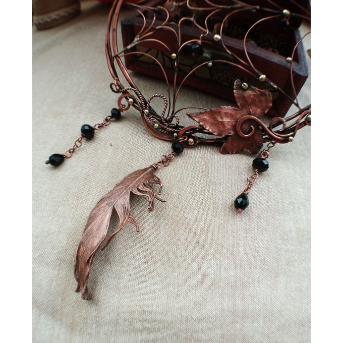 Spider web dream catcher copper wall decor 