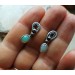 Silver earrings with opals