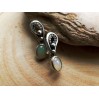Silver earrings with opals
