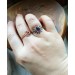 Silver celtic knot amethyst ring