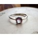 Silver ring with amethyst