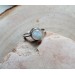 Silver moonstone ring