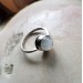 Silver moonstone ring