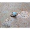 Silver moonstone ring