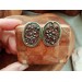 Filigree copper and brass earrings 