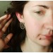 Filigree copper and brass earrings 