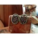 Filigree copper and brass earrings 