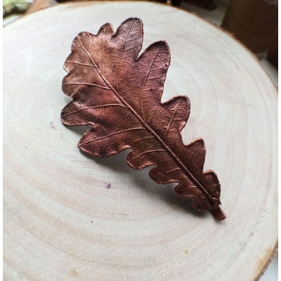 Copper oak hairclip