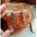 Copper and brass filigree earrings