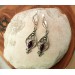 Silver filigree earrings with amethyst