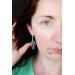 Silver filigree earrings with amethyst