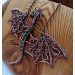 Green onyx wire-wrapped copper dragon