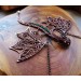 Green onyx wire-wrapped copper dragon