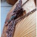 Green onyx wire-wrapped copper dragon