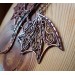 Green onyx wire-wrapped copper dragon