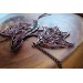 Green onyx wire-wrapped copper dragon