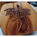 Green onyx wire-wrapped copper dragon
