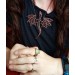 Green onyx wire-wrapped copper dragon