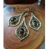 Smokey quartz filigree jewelry set