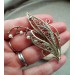 Lily of the valley filigree brass brooch