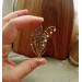 Lily of the valley filigree brass brooch