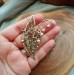 Lily of the valley filigree brass brooch