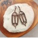Gothic-style copper and brass filigree earrings