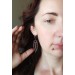 Gothic-style copper and brass filigree earrings