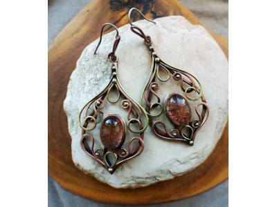 Phantom quartz earrings 