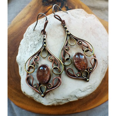 Phantom quartz earrings 