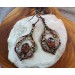 Copper earrings with phantom quartz