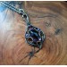 Silver amethyst knot necklace wire wrap 