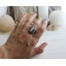 Copper ring with dendritic agate