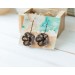 Copper flower filigree earrings