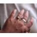 Silver pearl ring