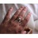 Silver pearl ring