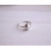 Silver pearl ring