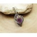 Silver wire wrap necklace with amethyst
