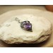 Silver wire wrap necklace with amethyst