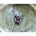 Silver wire wrap necklace with amethyst