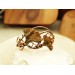 Copper ginkgo leaf bracelet