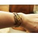 Copper ginkgo leaf bracelet