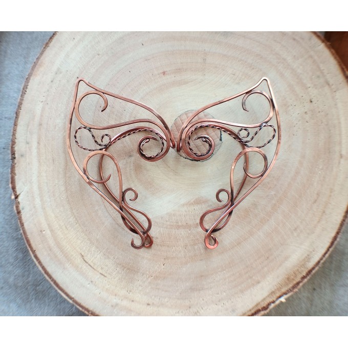 Elven ear cuffs, copper