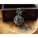 Silver wire wrap purple labradorite necklace