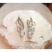 Silver filigree earrings with moonstone