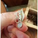 Silver filigree earrings with moonstone