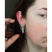 Silver filigree earrings with moonstone