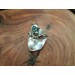 Silver ring with aquamarine