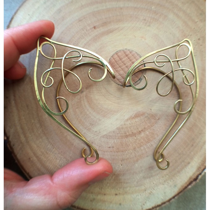 Elven ear cuffs brass